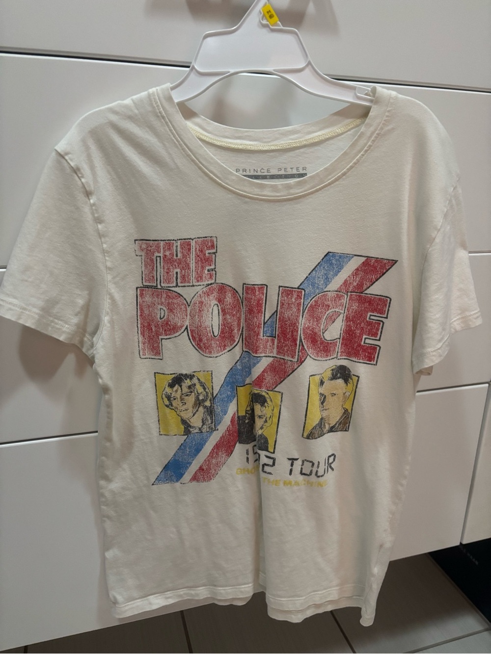 Prince Peter Collection White 'The Police' Graphic Band Tee